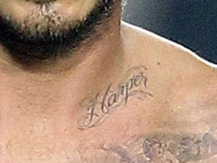 David Beckham, tatuazh kushtuar vajzes