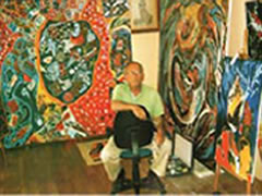 Nje piktor kosovar ne Muzeun Historik